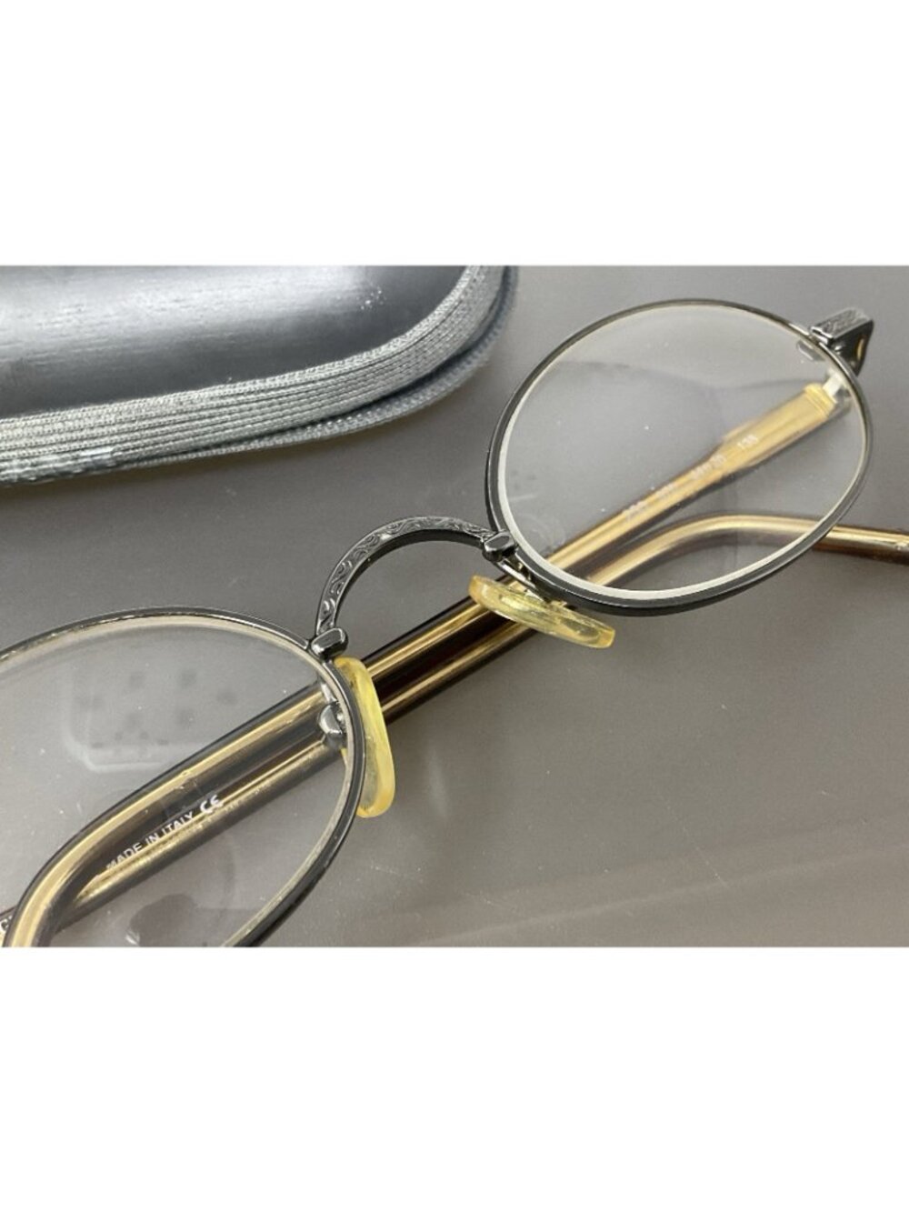 Vinatge Giorgio Armani GA 250 976 Dark Gunmetal  Oval Eyeglasses  Italy 44 [] 20 - Picture 10 of 13